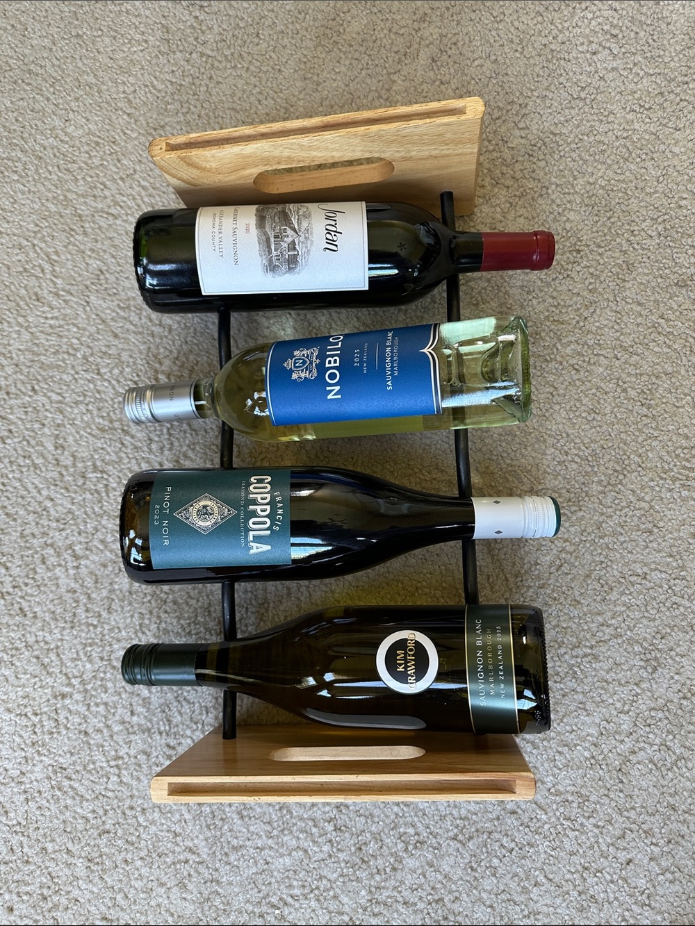 Wood and Metal Wine Rack